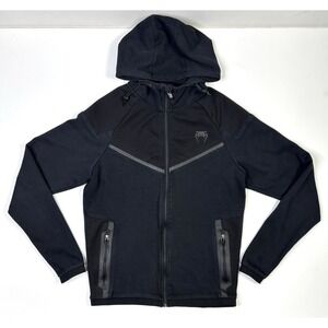 Venum Jacket Men's Large Black Full Zip Hoodie Athletic Track MMA UFC Training